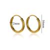 Aretes Simples de Aro con Viento Fresco, Estilo Anillo, Círculo con Texto, Cuadrado, Línea, para Mujer, Nuevos de Otoño e Invierno 2024, Aretes de Hebilla para la Oreja