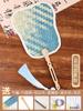 Pacote de material para leque de bambu DIY leque artesanal não patrimonial grupo de leques cultura do leque estilo chinês tecelagem infantil leque de PU Festival do Barco-Dragão