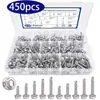 Caja Combinada de Tornillos Autorroscantes Hexagonales de Acero Inoxidable Transfronteriza 400 Piezas/380 Piezas/410 Piezas