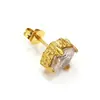 Nuevos pendientes de aro con cruz de circón incrustado de estilo retro de alta gama, pendientes de acero de titanio simples y versátiles para hombres y mujeres, estilo japonés y coreano, venta directa