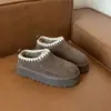 Primer Encuentro Botas de Nieve Jixue para Mujer 2026 Nuevo Invierno Sangpo Casual Suela Gruesa Zapatos de Algodón Tejido Exterior para Mujer