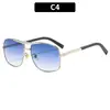 Moda Europea y Americana Nuevo Estilo Gafas de Sol con Marco Grande Retro Patillas de Resorte para Conducir y Ciclismo, Gafas de Sol Versátiles para Hombre