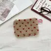 512112 Bolsa de Armazenamento Estilo Retrô de Pelúcia, Porta-moedas para Chaves, Bolsa para Identificação, Organizador de Itens Diversos, Armazenamento de Batom para Viagem
