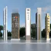 Placa de Aço Inoxidável para Fortificação Mental ao Ar Livre Sinalização de Área Cênica Placa Tridimensional Anticorrosiva Especial para Pontos Turísticos