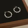 Prata Exagerado Círculo Grande Prata Quebrada Argola de Orelha Brinco Novo Celebridade da Internet Explosões Único High-end Nicho Brincos Elegantes