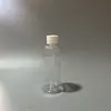 Botella de Plástico con Tapa de Aluminio de 80ml Loción Cosmética Aceite Esencial Reenvasado Mascota Botella Transparente con Tapa de Aluminio Florero Botella de Cintura Delgada
