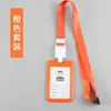 Portatarjeta de Identificación de Negocio de Plástico con Cordón Retráctil para Colgar en el Cuello, Insignia de Empleado, Tarjeta de Autobús Estudiantil, Cubierta Protectora para Tarjeta de Campus