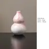 Jarrón de Cerámica con Forma de Calabaza y Esmalte Cristalino para Uso Doméstico, Contenedor de Alto Valor para Arreglos Florales, Jarrón Hidropónico, Decoración del Hogar, Gama Alta