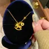 Chapado Eléctrico de Oro Real de 24 Quilates Color Fuerte que Conserva el Color Efecto Hielo Flash Xiaohongshu Pulsera Collar de Carrusel Dorado Riqueza Instantánea
