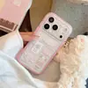 Funda de teléfono de dibujos animados dulce y linda para Apple 17, iPhone 18 PM, estilo femenino, 16 con marco rosa, 15 funda suave de cobertura completa