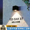 Nueva Luz de Número de Puerta Cuadrada Alimentada por Energía Solar Transfronteriza, Luz de Pared, Luz de Iluminación para Número de Buzón, Luz Lavadora de Pared para Ambiente de Patio y Jardín