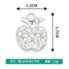 Acessórios de Galvanoplastia de Liga Única Europeus e Americanos para Pendurar no Atacado Maçã Pontilhada Inlay Diamante Pulseira Colar Pingente Joias Acessórios DIY