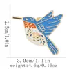 Joyería de Ramillete Nueva de Venta Caliente Transfronteriza Europea y Americana, Broche Colorido de Pájaro con Goteo de Aceite Personalizado, Pin de Animal para Ropa