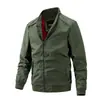Jaqueta Masculina de Negócios com Gola Cruzada 2025 Jaqueta Casual Fina Estilo Baseball Jaqueta Tendência de Comércio Exterior Roupas Masculinas
