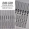Tamanho grande pequeno amor adesivos de unha adesivo simples clássico Cor sólida Joker adesivos de unha amor joias DH