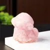 Estatueta de filhote para decoração de escritório e casa, decoração transfronteiriça, ornamento de entrada em resina de cristal com pó de concha colorido natural
