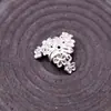 60843 Cobre Artesanal DIY Acessórios Básicos Enfeites de Cabelo Materiais Hanfu 14*16mm Ponto Flor Verde Chapéu Hua Tuo