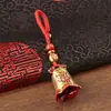 Chaveiro Sino da Fortuna de Óleo Vermelho com Design Original com Morcego e Símbolo da Fortuna, Corda Trançada à Mão com Pingente de Sino de Cobre para Chaves do Carro