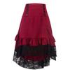 Amazon Falda Midi Lolita para Mujer Retro Falda Media Lolita para Mujer Falda Gótica Oscura