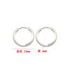 Aros para Orejas Redondos Lisos Minimalistas de Lujo Ligero Transfronterizos Europeos y Americanos Chapados en Cobre con Oro de 14K Sensación de Alta Gama Pendientes de Aro Lisos Accesorios de Moda para Mujer