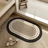 Tapete Absorvente para Banheiro, Tapete para Pés de Banheiro, Tapete de Lama Diatomácea, Tapete para Chão de Banheiro, Tapete Antiderrapante para Porta de Banheiro e Vaso Sanitário