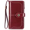 Falan Mule Billetera Estilo Europeo y Americano para Mujer, Billetera Larga con Cremallera de Cuero PU, Bolso Clutch de Gran Capacidad