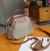 Bolso de Hombro para Mujer Gran Capacidad Color de Contraste con Forma de Concha Moda Simple Bolso Tote Práctico Bolso para el Trabajo