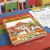 10 folhas/pacote de pôsteres para colorir, novo modelo transfronteiriço, aventura na estação de pesquisa científica vulcânica, desenhos divertidos para colorir feitos à mão