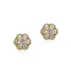 Aretes de Flor para Mujer con Circonita Brillante Versátil Sencillo Moderno Moda Coreana y Japonesa Aretes de Botón de Lujo Ligero Venta al por Mayor