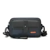 Bolso nuevo para hombre para negocios y desplazamientos, simple, casual, elegante, versátil, retro, ligero, hecho de tela Oxford, bandolera multicapa