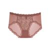 # 4010 # Ropa interior de encaje para mujer Entrepierna de algodón puro Sin costuras Bordado Cintura media Talla grande Calzones de niña estilo japonés Douyin