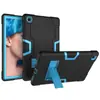 Adequado para Samsung Tab A7 2020 T500 capa de tablet de silicone à prova de choque de cor contrastante suporte de PC T505 capa protetora
