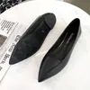 Zapatos planos para mujer 2026 primavera y otoño nuevo estilo punta fina boca poco profunda tacón plano mocasines casuales simples versátiles zapatos para todas las estaciones