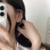 Pendientes de diseño de serpiente pequeña estilo frío INS para mujer, moda simple, Joker, aguja de plata 925, pendientes pentagonales, joyería al por mayor