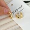 Aretes de Gota de Agua Elegantes Versátiles de Diseño Nicho Chapados en Oro de 18K Cobre Moda Minimalista Clip para la Oreja Mujer