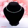 Colar de Design de Flor de Zircônia Redonda Mais Vendido Transfronteiriço Colar Europeu Corrente de Tênis Feminina Fabricante em Estoque
