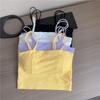 Seda de Hielo Hermosa Espalda Suspbottomer Camiseta Interior para Mujer Ropa Exterior Sin Aros con Almohadillas para el Busto Top Tubo Interior Envolvente de Pecho Sujetador Deportivo para Mujer