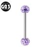 Piercing lengua bola titanio G23 gota aceite lengua uña bola recubierta Shambhala barra industrial uña oreja uña pezón 14g piercing anillo lengua