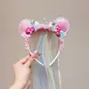 Accesorios para el Cabello de Hilo Esponjoso para Niños Diadema de Moño Pasador de Hilo Flotante para Niñas Diadema para Bebé Niña Femenina