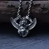 S925 Taiyin Dapeng Pájaro de Alas Doradas Vintage Collar para Hombre Personalizado Moda Étnica Colgante de Perla Antigua del Antiguo Tíbet