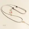 Nuevo Hebilla de Seguridad Tejida Simple Colgante de Jade Dorado Collar con Cordón de Adorno de Jade Ajustable Venta al por Mayor