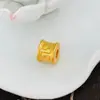Vietnam Oro diy hecho a mano cilíndrico estrella barril cuentas accesorios auspiciosas cuentas planas Latón puro Chapado en oro accesorios para pulsera