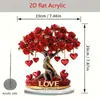 Nuevas Decoraciones Navideñas: Portarretratos Acrílico Bohemio con Tarjeta de Inserción, Manualidades Transfronterizas con Forma de Corazón Estilo 2D, Diseño Plano