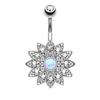 Ebay Amazon AliExpress wish Productos Transfronterizos Joyería para Piercing de Ombligo Gema Australiana Flor de Girasol Pedido de Ombligo