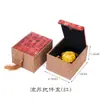 Caja para Anillos Pequeña Retro Creativa Adornos Cuentas de Buda Caja para Pulsera Colgante Caja de Madera Collar Regalo Caja de Brocado Mayoreo