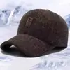 Gorra Otoño e Invierno para Hombres de Mediana Edad y Mayores, Gorra Cálida con Protección para las Orejas Estilo Pato, Gorra de Béisbol Forrada de Felpa para Hombre Mayor, Papá, Abuelo