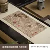 Tapete de Chá Estilo Chinês Dunhuang, Tecido Jacquard Impermeável e Durável, Tapete de Mesa Seca para Conjunto de Chá, Acessórios para Conjunto de Chá