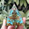 Nuevo Cristal Natural Transfronterizo Piedra Triturada Resina Pirámide Adorno para el Hogar Artesanía Adorno para el Hogar Chakra