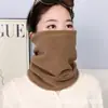 Bufanda Polar a Cuadros con Forro Polar Caliente Estilo Grueso Protector de Cuello Color Sólido Máscara a Prueba de Viento para Ciclismo Otoño e Invierno