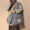 Hiphop Chaleco de Algodón Plumón para Hombre Otoño e Invierno Cálido Chaleco de Algodón Estilo Americano Retro Chaleco de Moda para Hombre
